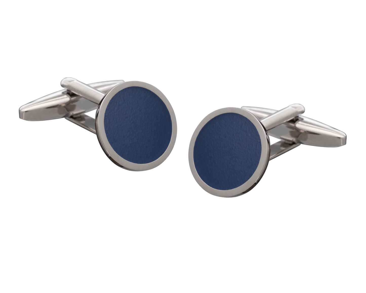 Round Blue Cufflinks
