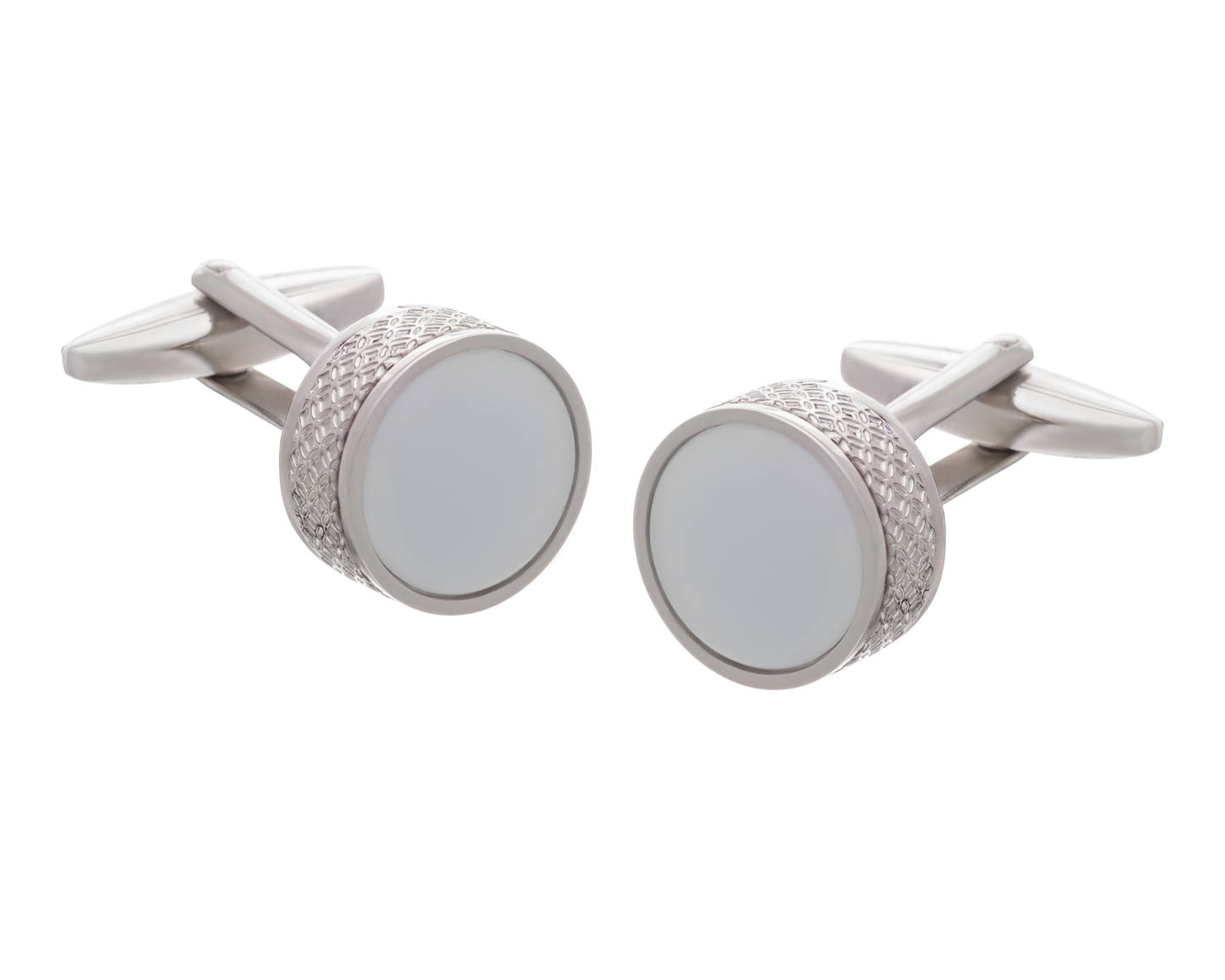 On The Edge' White Cufflinks