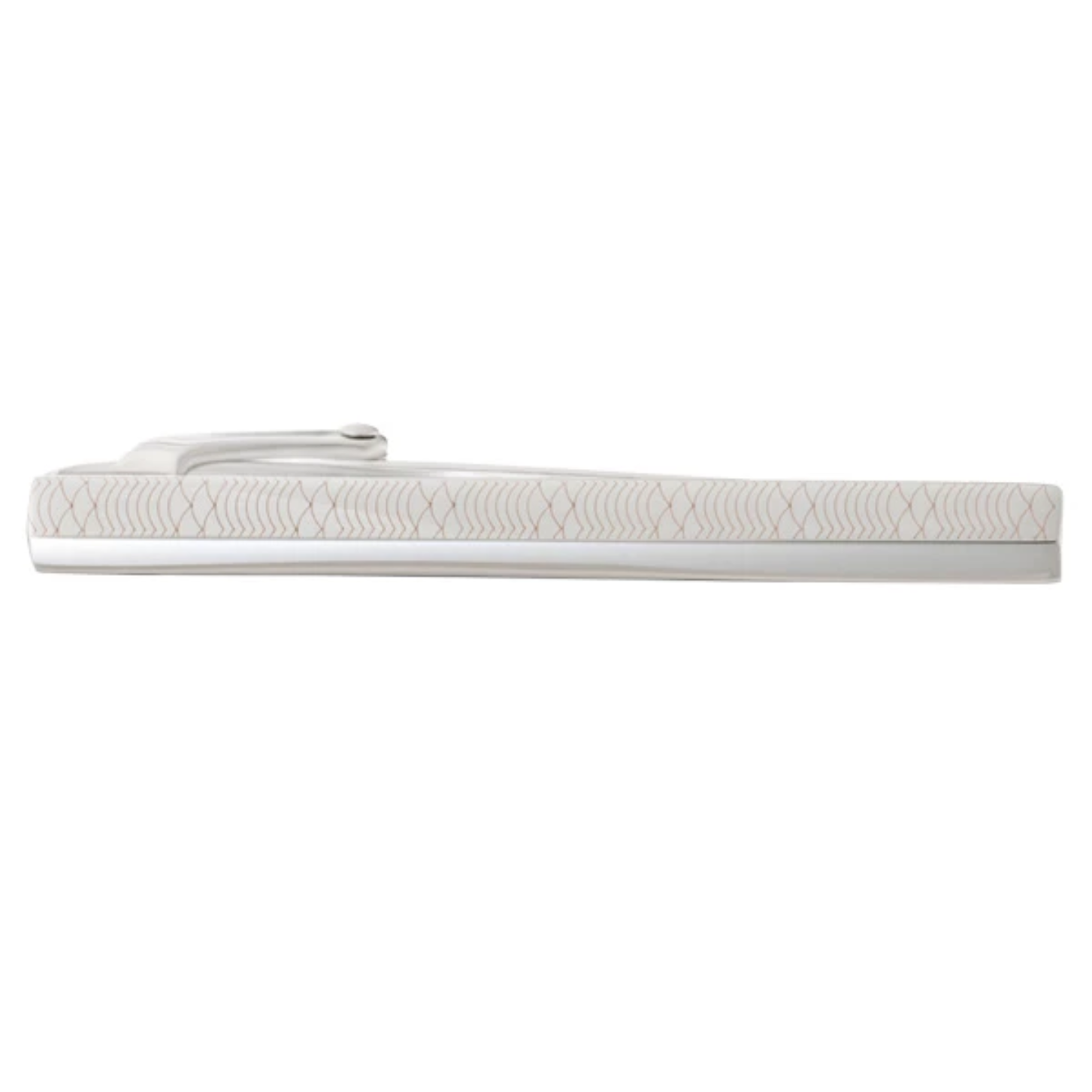 Etched Triangular Prism Polished Metal Tie Clip by Elizabeth Parker