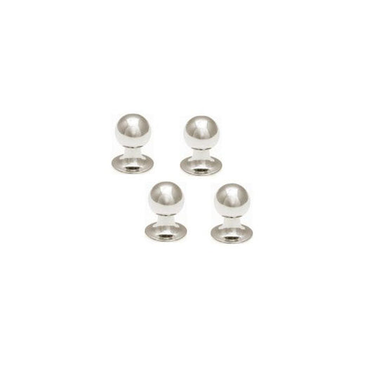 Set Of 4 Spherical Plain Metal Dress Studs by Elizabeth Parker