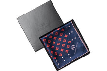 Load image into Gallery viewer, Red Diamonds For Ever Silk Pocket Square in gift box By Elizabeth Parker
