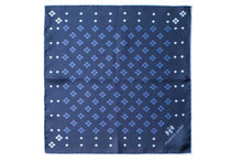 Load image into Gallery viewer, Blue Diamonds For Ever Silk Pocket Square By Elizabeth Parker
