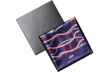 Load image into Gallery viewer, Red Diamonds For Ever Silk Pocket Square By Elizabeth Parker in gift box
