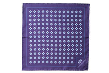 Load image into Gallery viewer, Blue Daisy Do Silk Pocket Square by Elizabeth Parker
